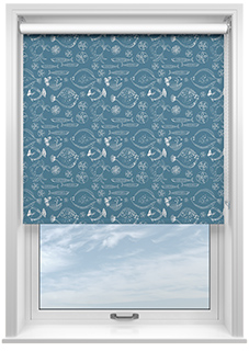 Under the Sea, Teal - Roller Blind